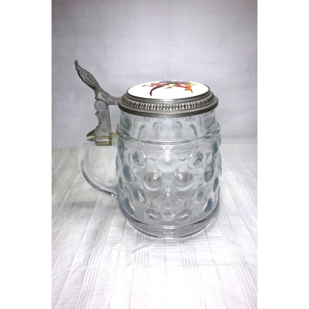Anheuser Busch Budweiser BMF Bierseidel Beer Steins Lidded Hobnail West Germany